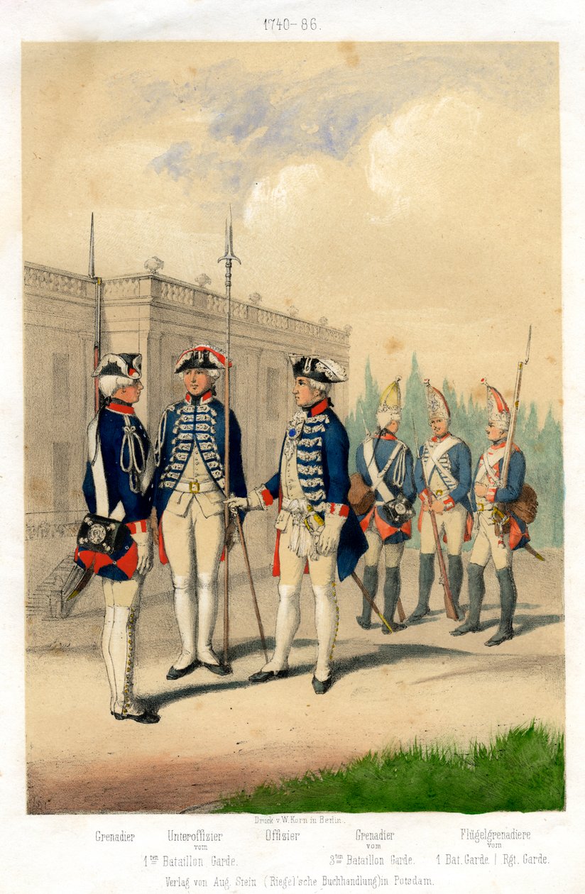 德国军服，1740-1786 19世纪。 作者 W粒