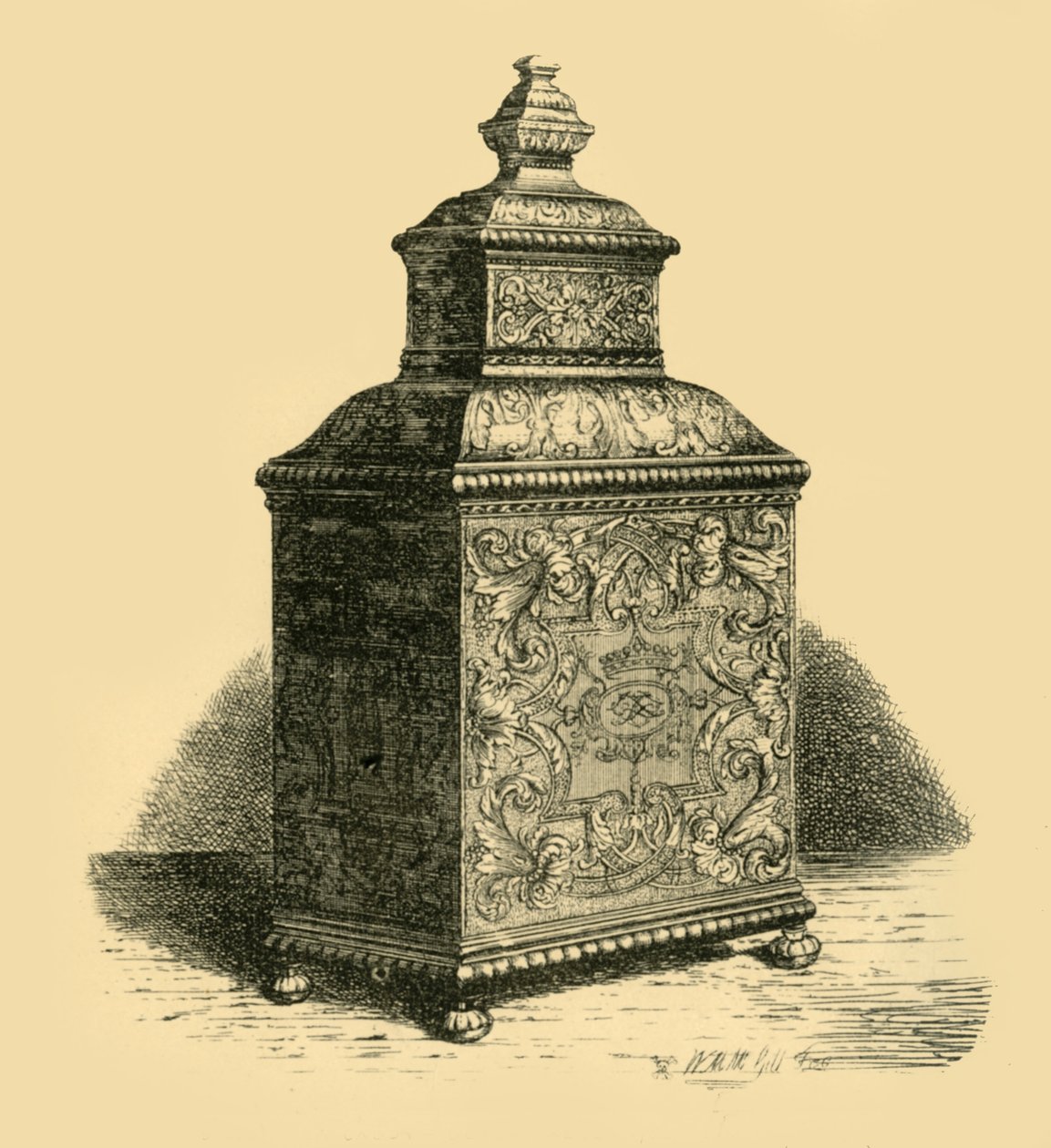 银茶罐，1716年，1881年。 作者 WM麦吉尔