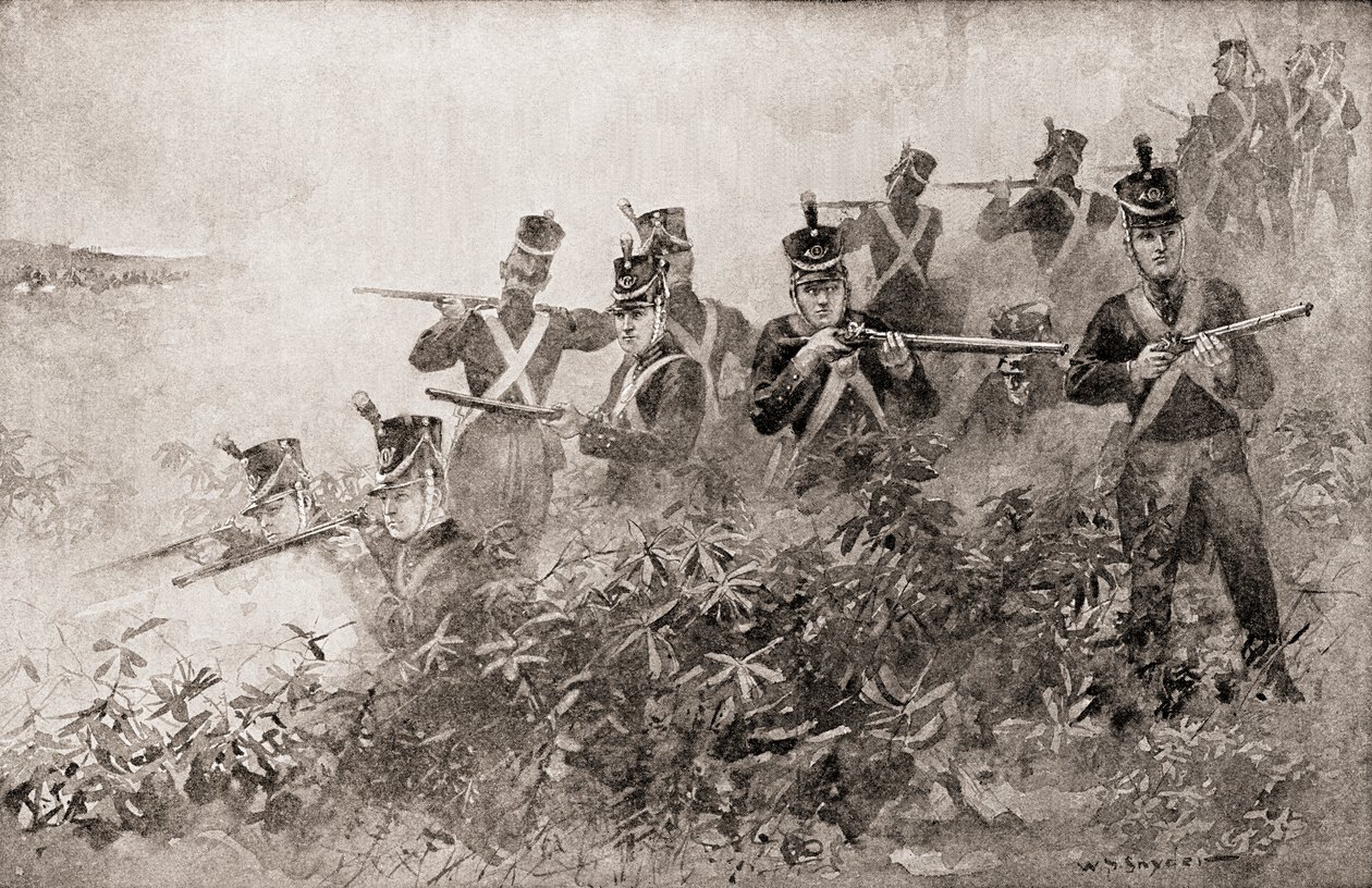 Tippecanoe战役，来自“我们国家的历史”，1905年出版 作者 斯奈德（WP Snyder）