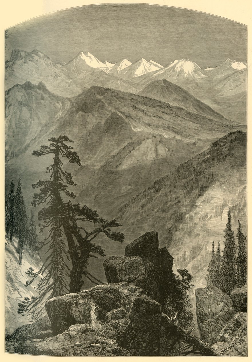 锡耶拉山的高峰"，1874年。   作者 W·罗伯茨