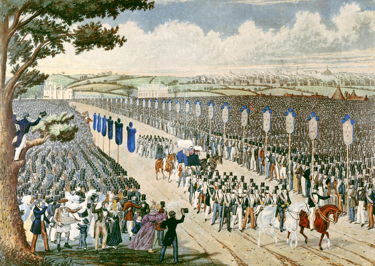 1834年哥本哈根油田工会会员（彩色雕刻） 作者 萨默斯