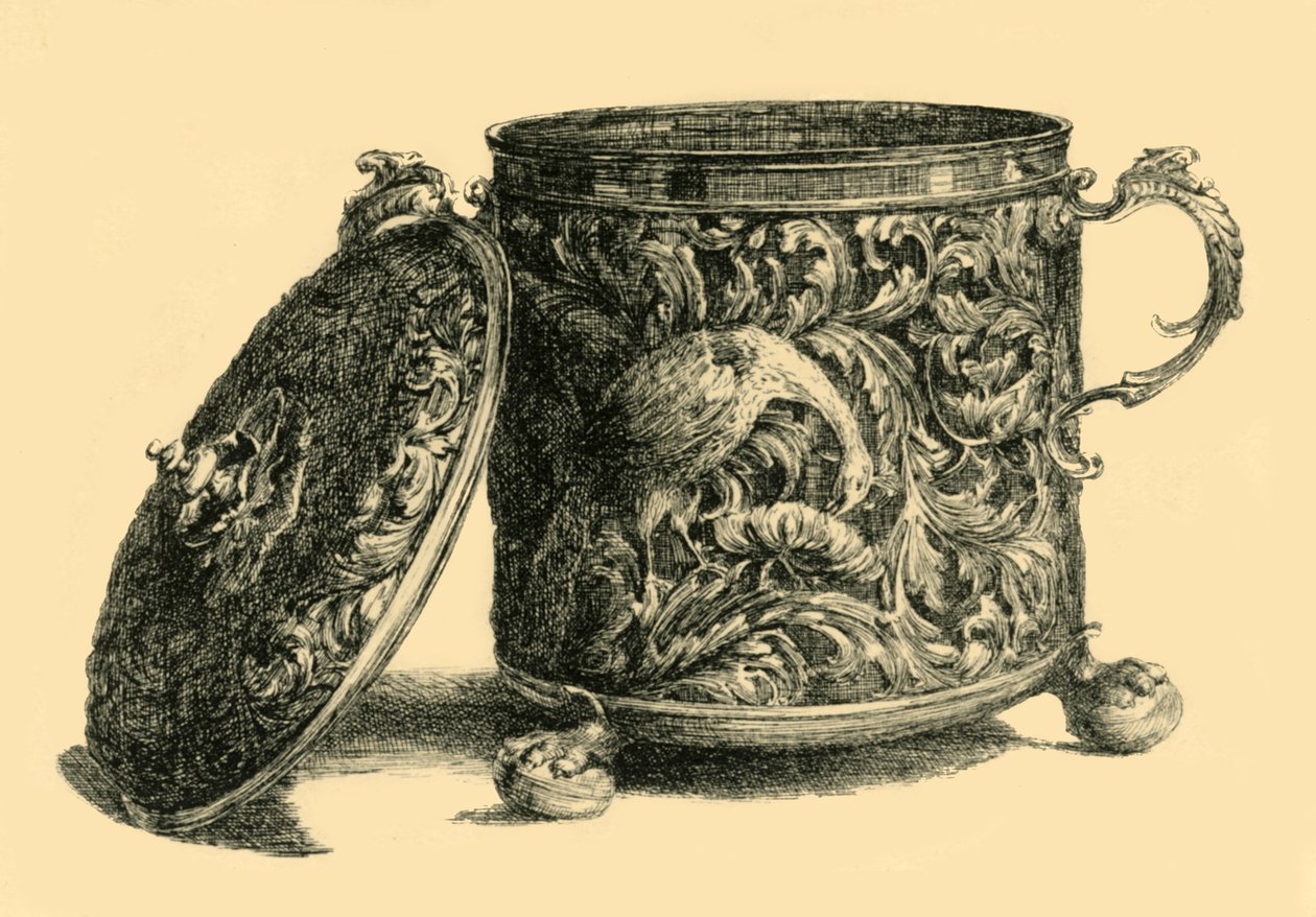 银质鎏金杯和盖子，1669-1670年，1881年。   作者 WT罗伯茨