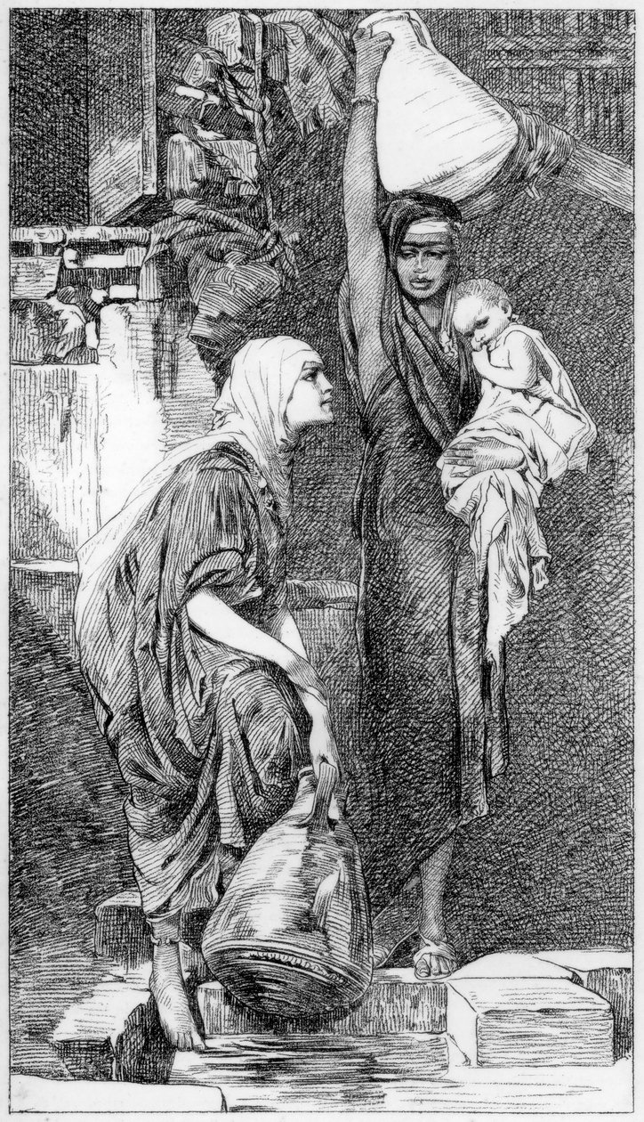 春季的Fellah女人，c1880-1882。 作者 翁格