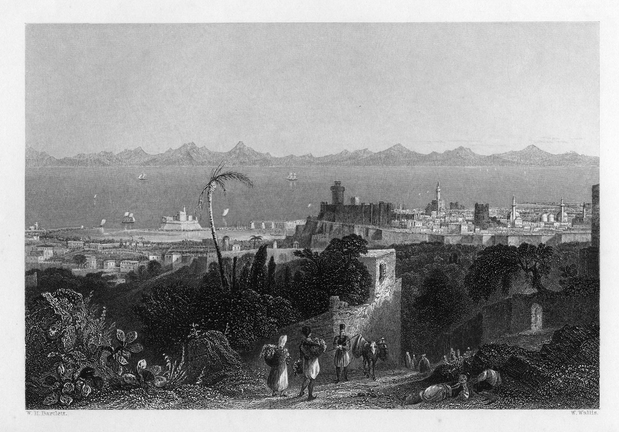 罗德，来自悉尼·史密斯爵士别墅附近的高地，1841年 作者 瓦利斯
