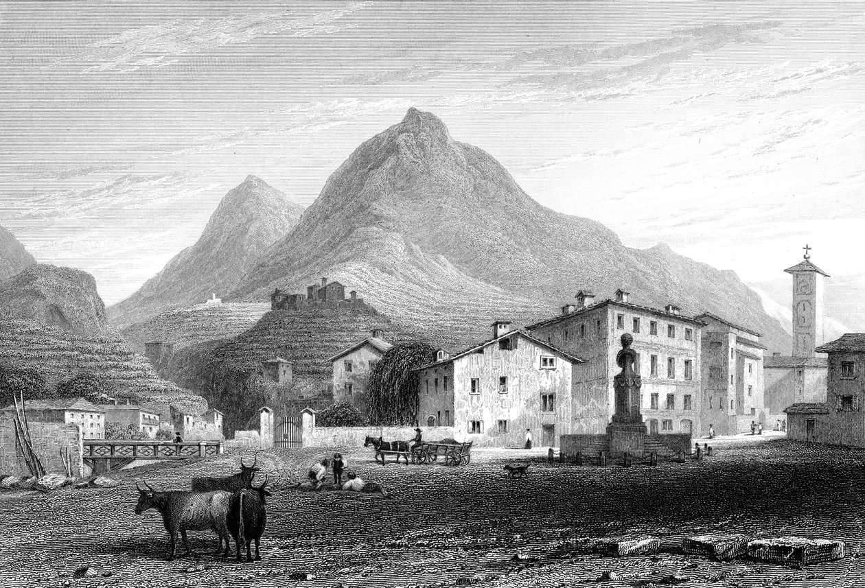 意大利伦巴第的桑德里奥（Sondrio），1828年。 作者 瓦利斯