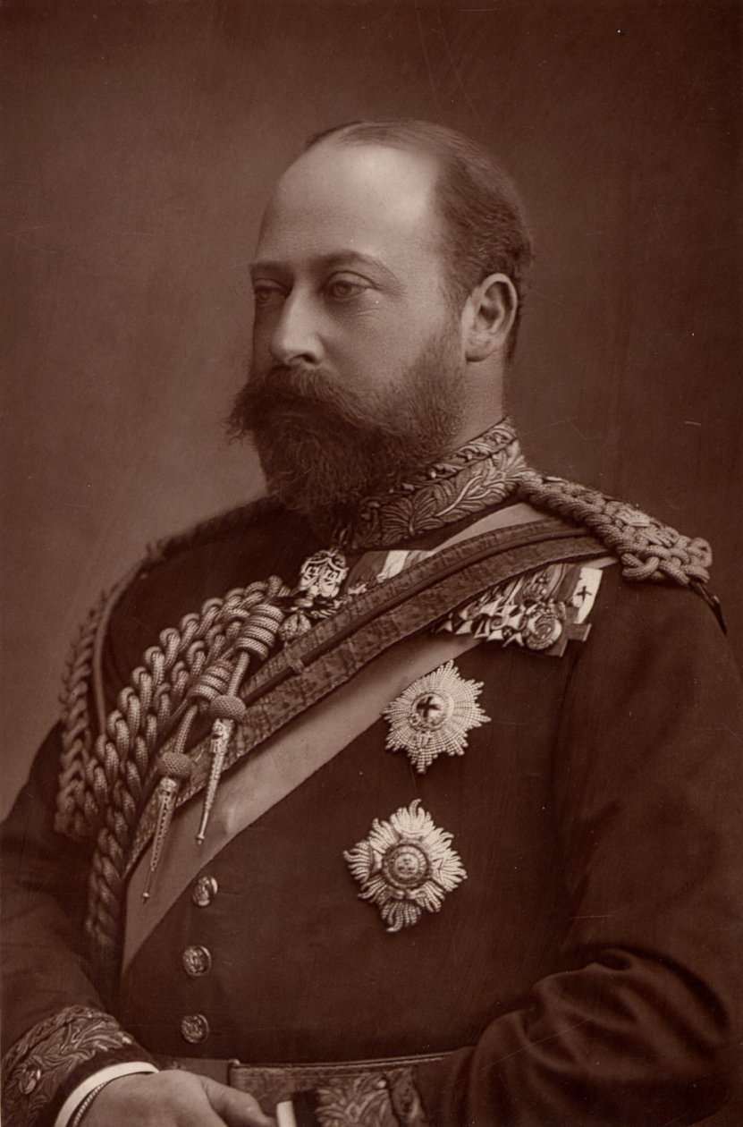 ”“爱德华七世（1841-1910）自 1901 年起成为英国国王，同时仍是威尔士亲王。 （伍德伯里型） 作者 W 和 D（继唐尼之后）