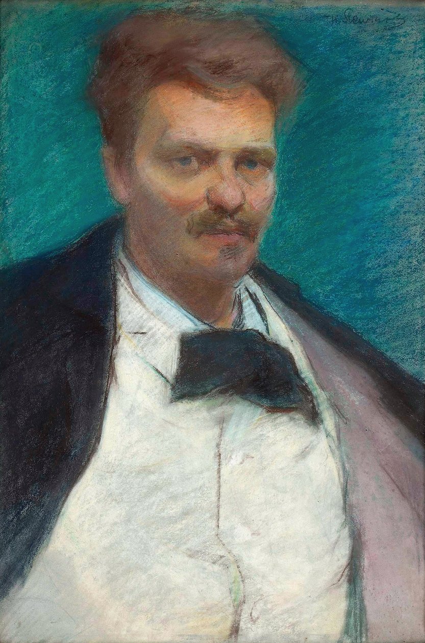 August Strindberg的肖像。 作者 Wadysaw Slewinski