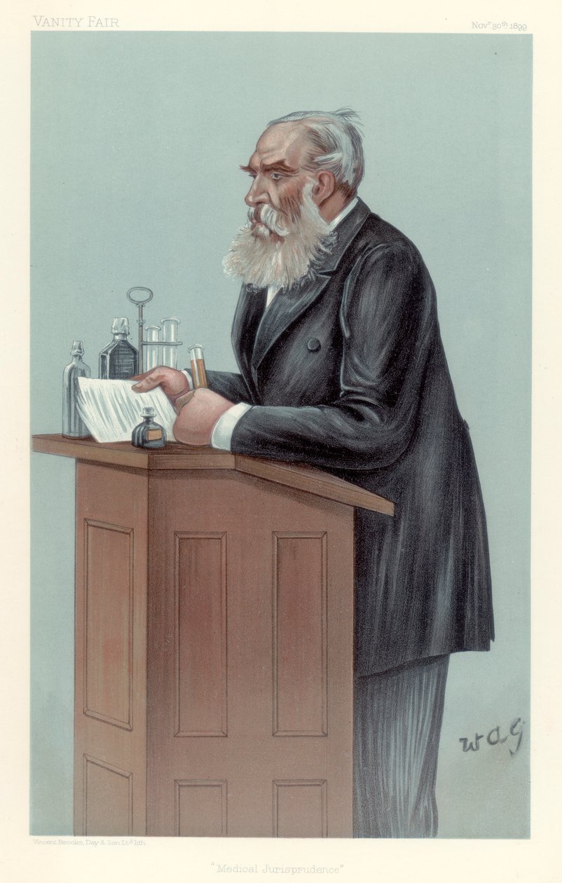 英国法医科学家托马斯·史蒂文森（Thomas Stevenson），1899年。 作者 敢