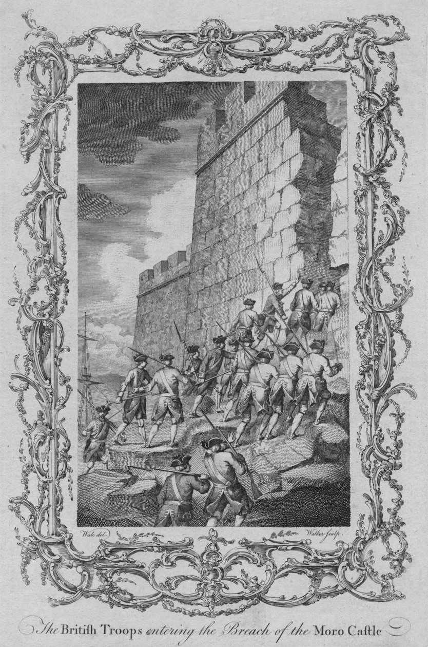 英军进入c1770年代摩洛城堡的突破口。 作者 沃克