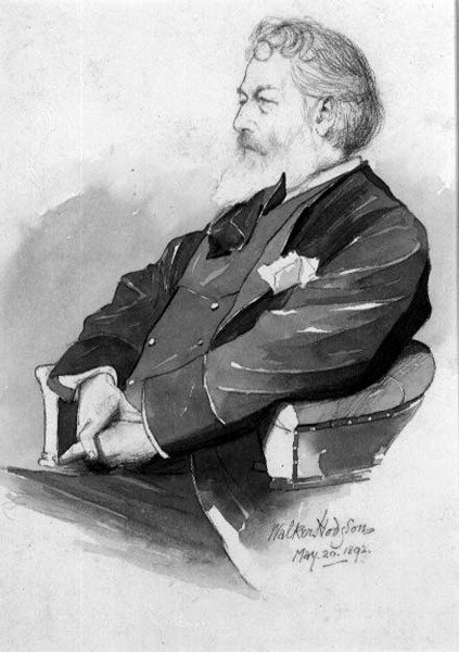 弗雷德里克-莱顿勋爵（1830-96）的肖像 1892年（纸上铅笔和水墨）。 作者 沃克·霍奇森