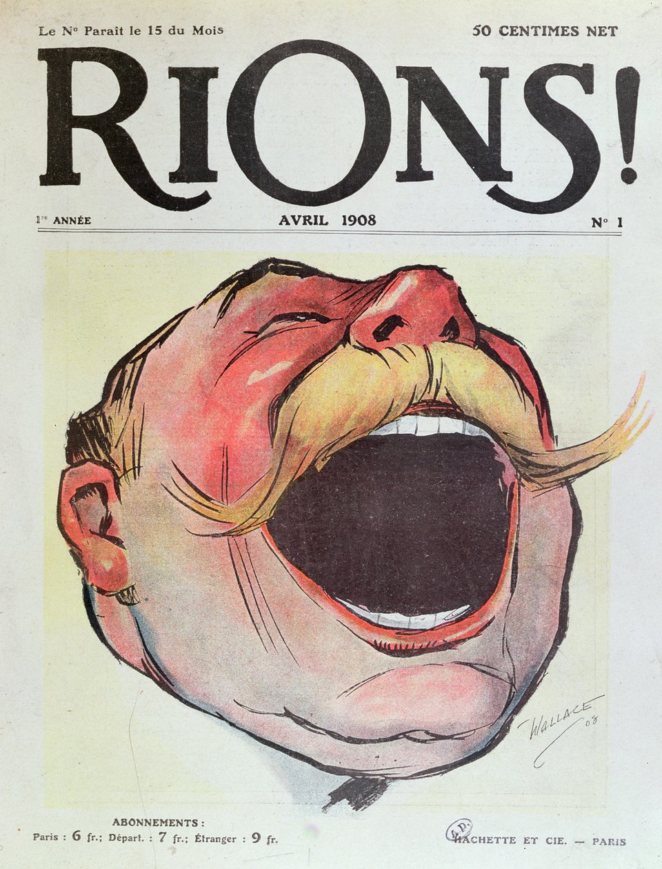 Lets Laugh，1908年Rions杂志的封面 作者 华莱士