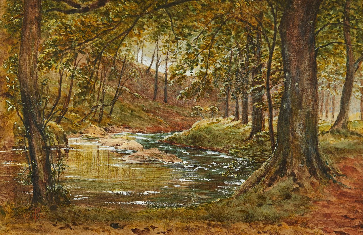 森林绿荫（水彩画） 作者 沃勒·休·佩顿