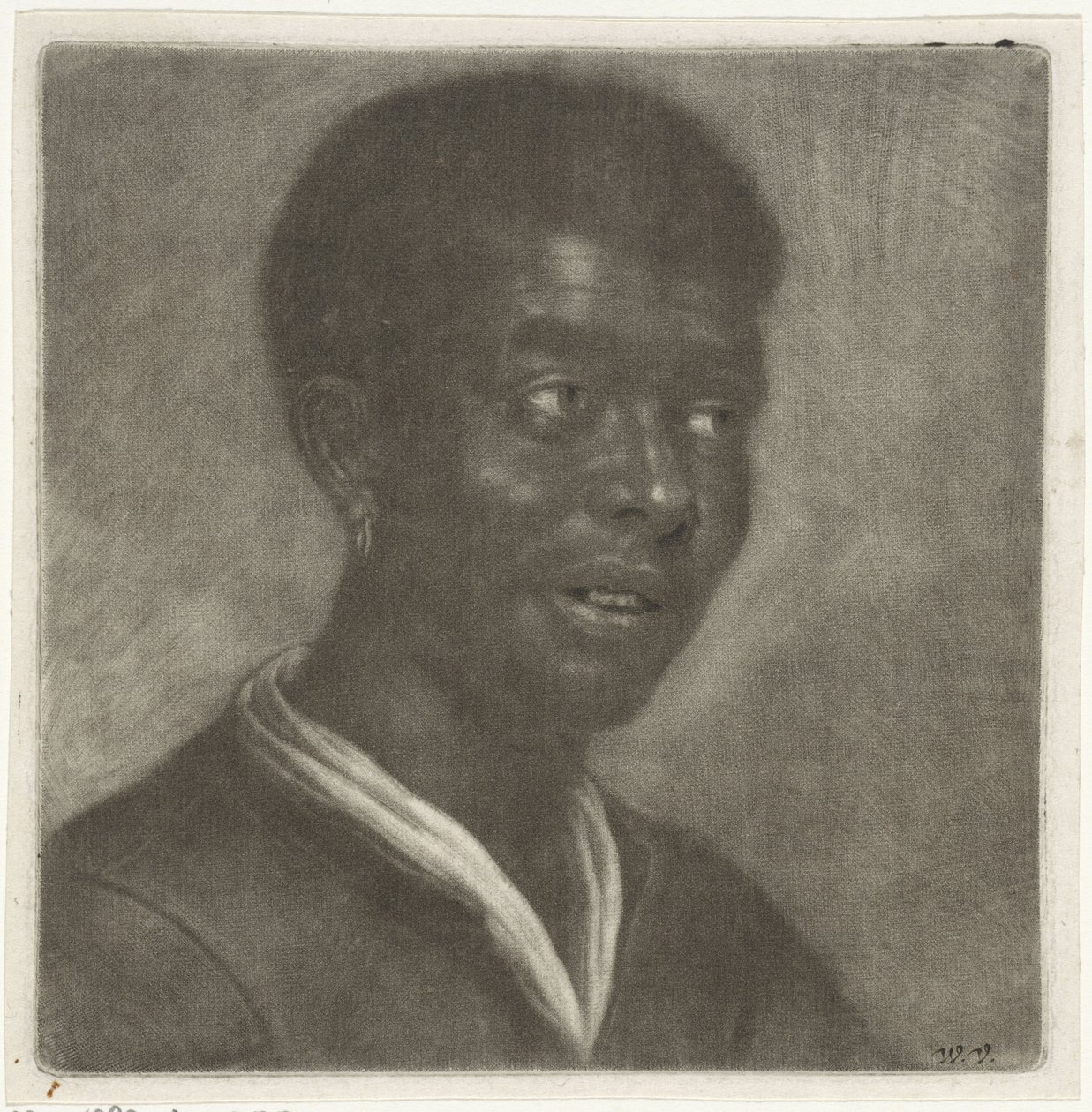 一个黑人的头，约1660-70年 作者 沃勒特威能