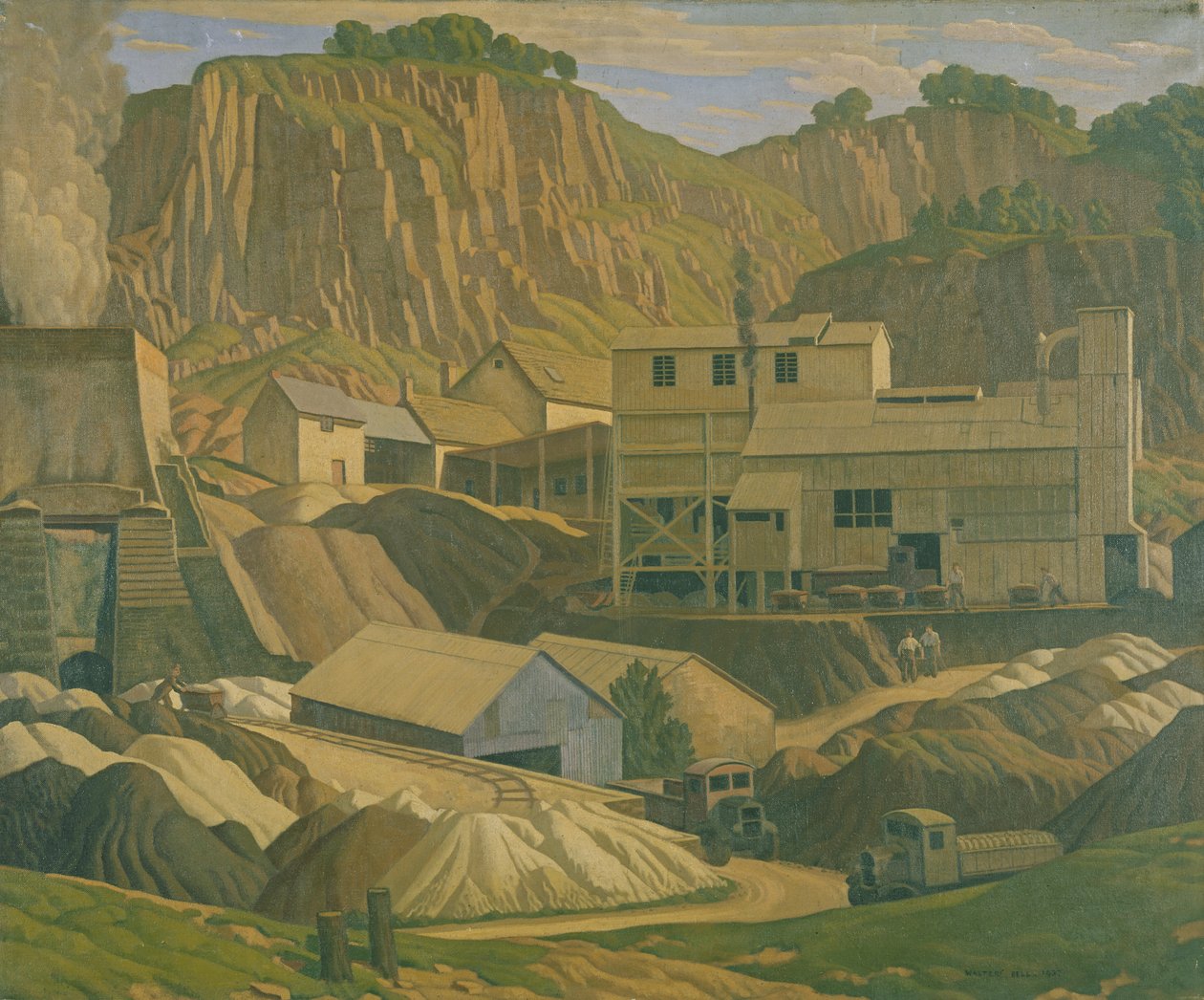 德比郡采石场，1937年 作者 沃尔特·贝尔
