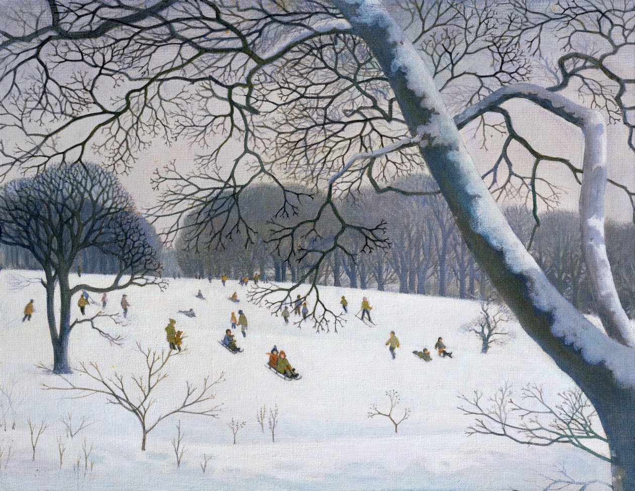 高尔夫球场的雪橇 作者 沃尔特·贝尔·库里沃尔特·贝尔·库里