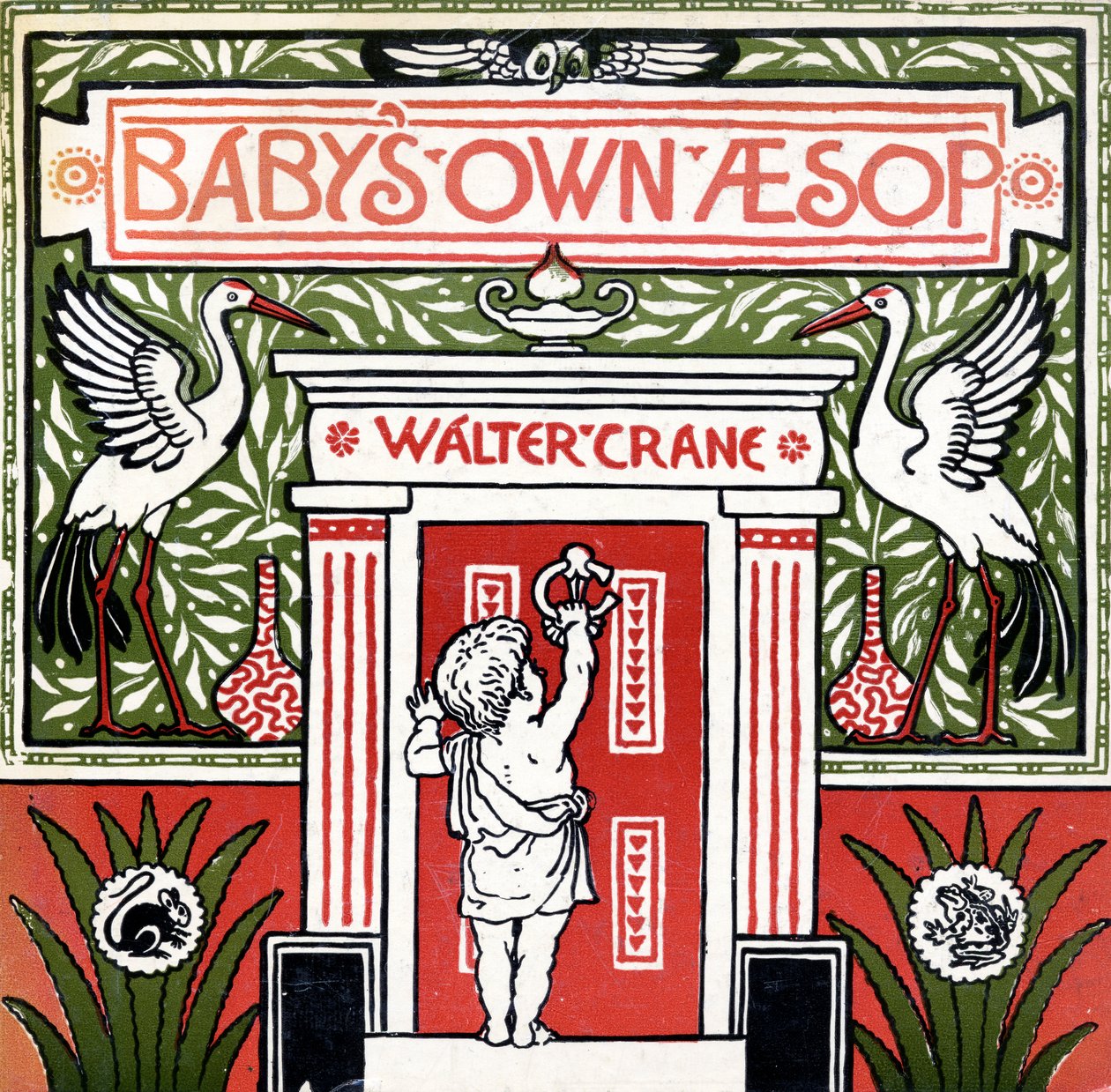 由伦敦Edmund Evans雕刻和印刷的&39;Baby&39;s Own Aesop&39;的封面，于1920年出版 作者 沃尔特克兰