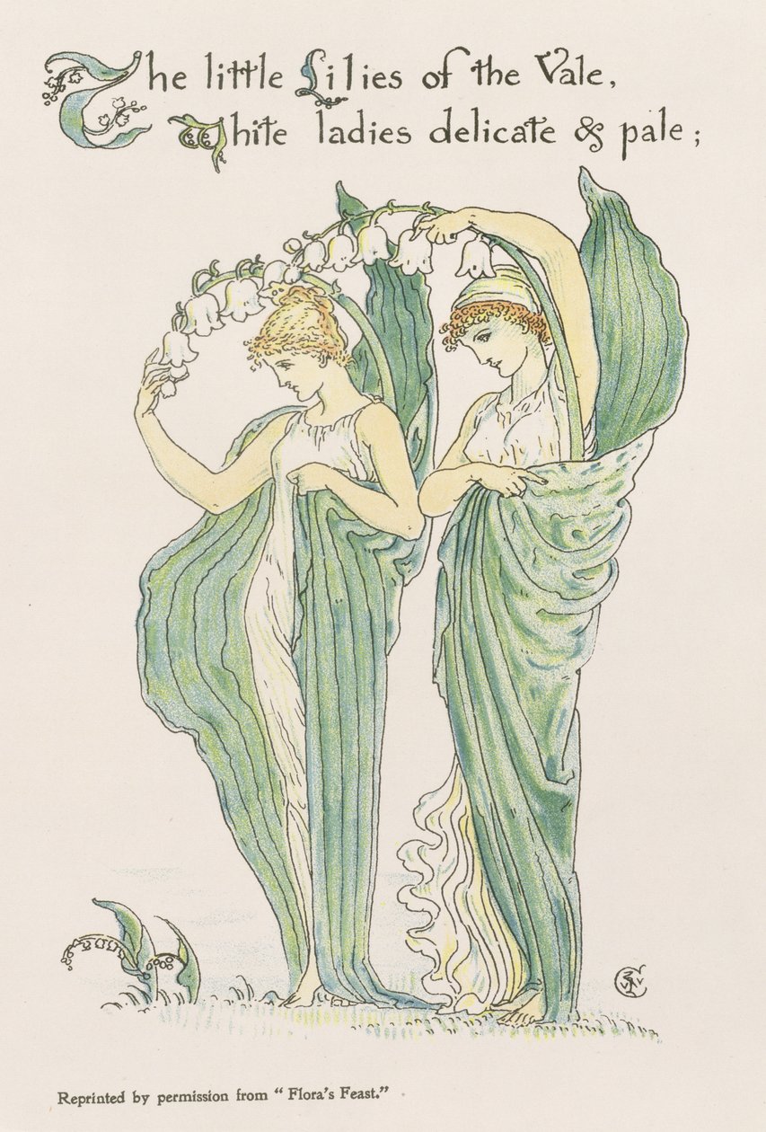 淡水河谷的百合花，来自Flora&39;s Feast，1901 作者 沃尔特克兰