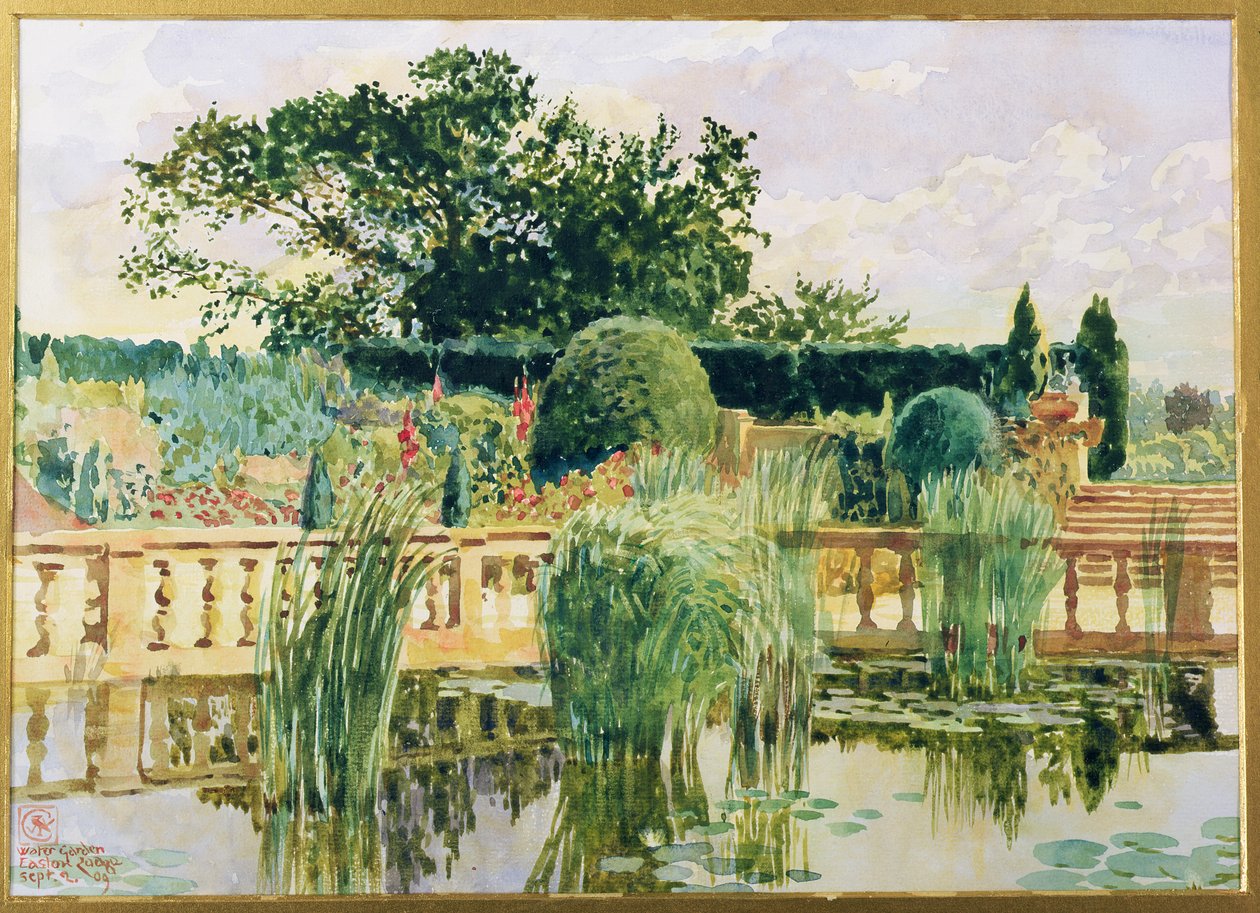 The Water Garden，Easton Lodge，靠近Great Dunmow，Essex，1909 作者 沃尔特克兰