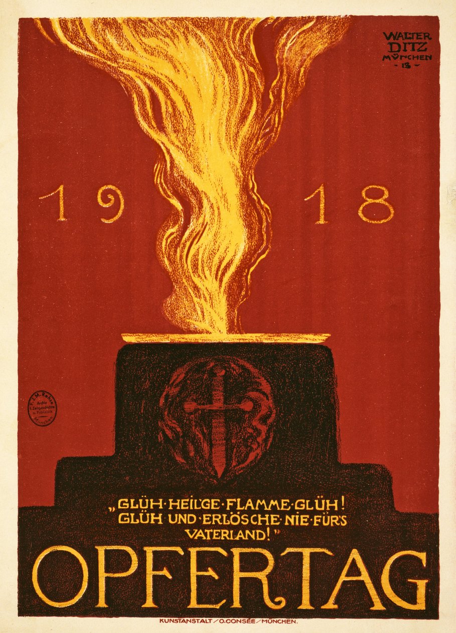 牺牲日，1918年，酒吧。慕尼黑，1918年 作者 沃尔特·迪茨