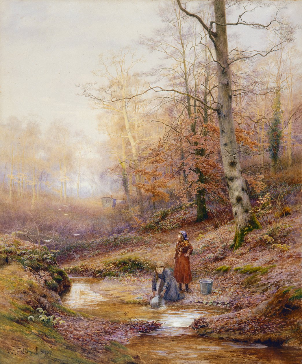 秋季林地，c.1900（纸上写着） 作者 沃尔特·佛伦·毕晓普