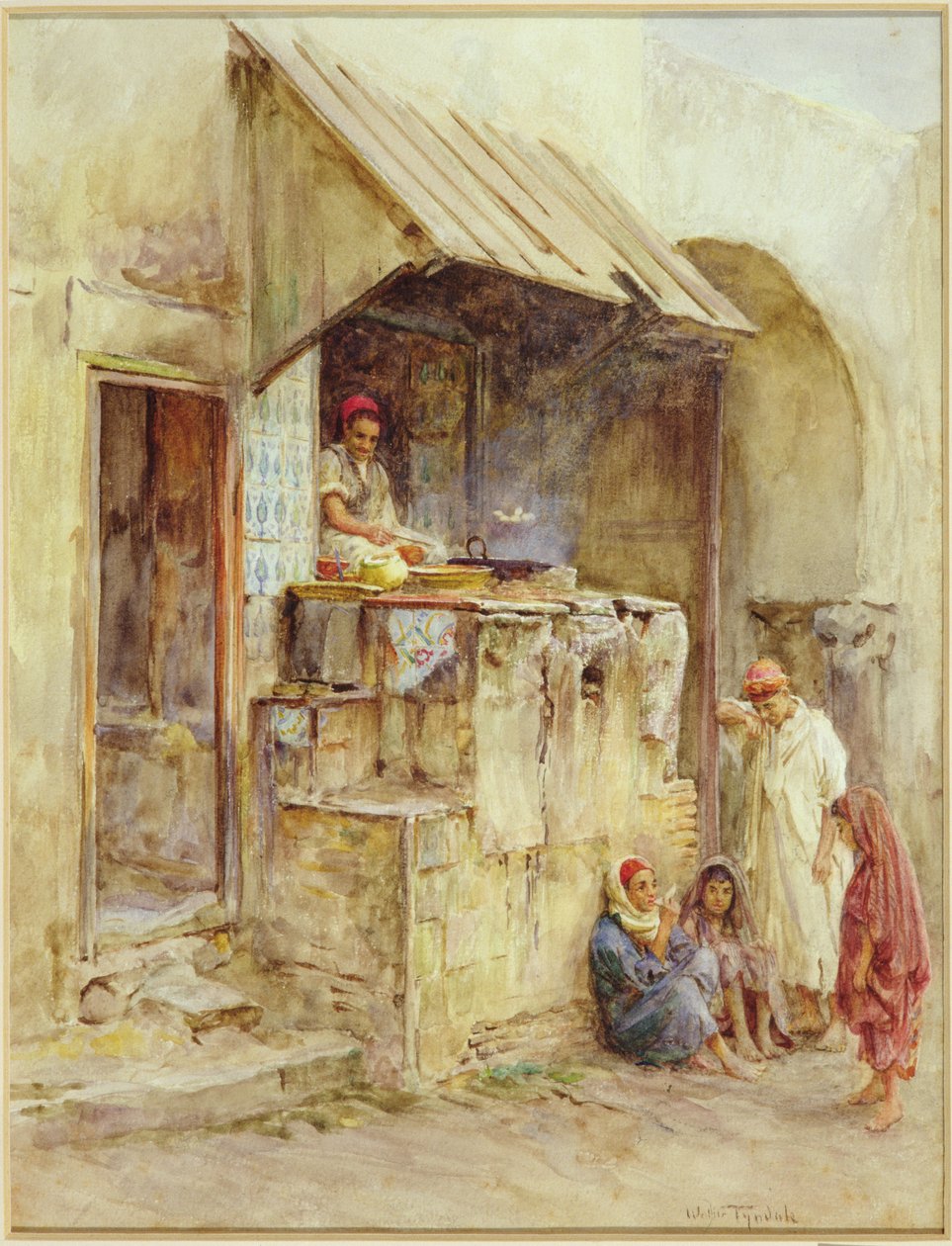 1881年，突尼斯凯鲁万的一家厨师店 作者 沃尔特·弗雷德里克·屋顶·廷代尔