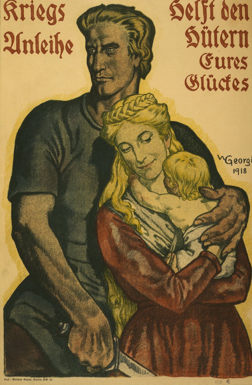 战争债券，帮助你的幸福守护者，1918年 作者 沃尔特·乔治
