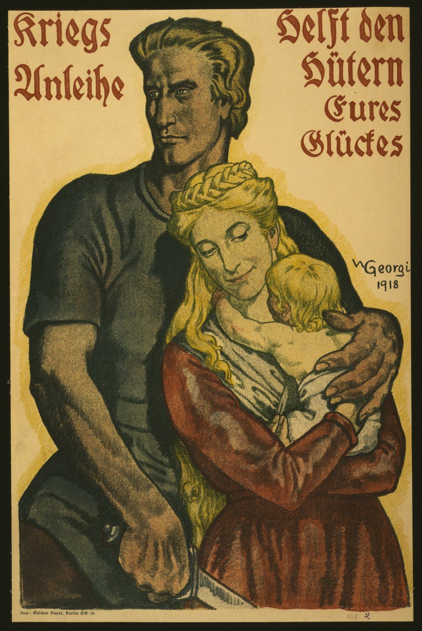 战争贷款帮助监护人获得幸福，1918年 作者 沃尔特·乔治