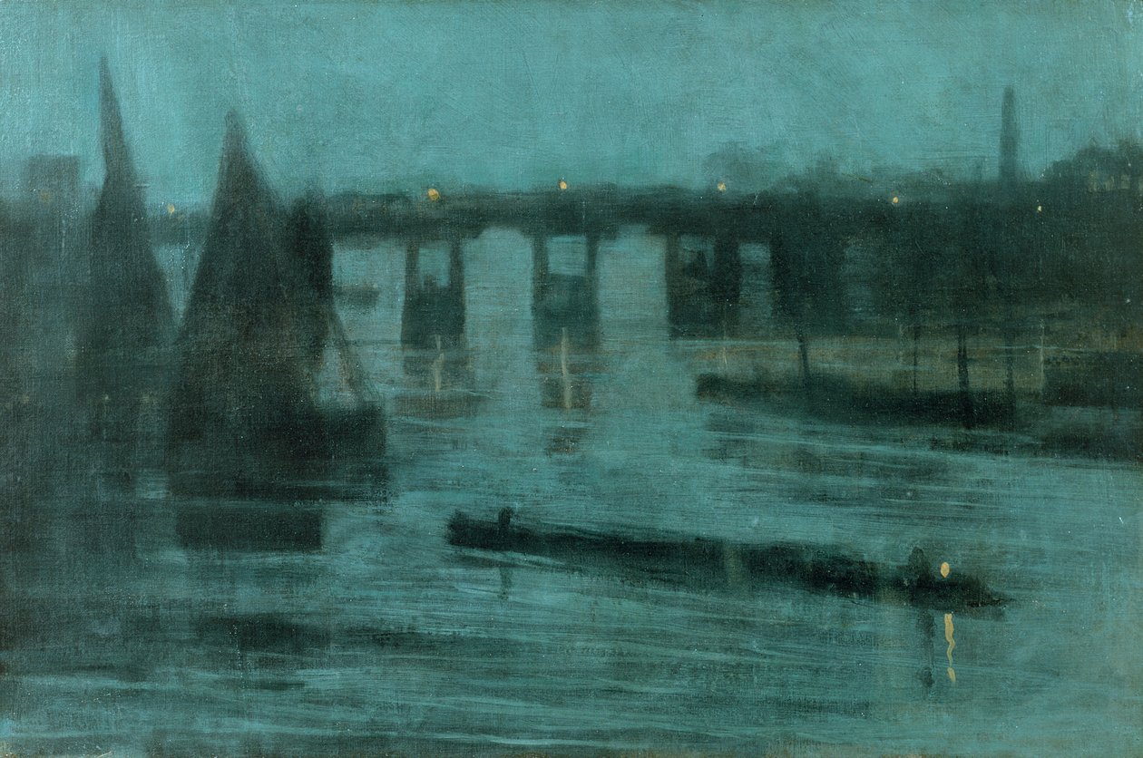 Nocturne，Old Battersea Bridge，1885 作者 沃尔特·格雷夫斯