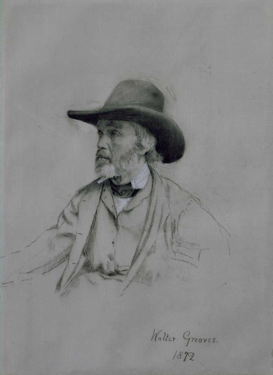 托马斯卡莱尔（1795-1881），1872年（粉笔） 作者 沃尔特·格雷夫斯