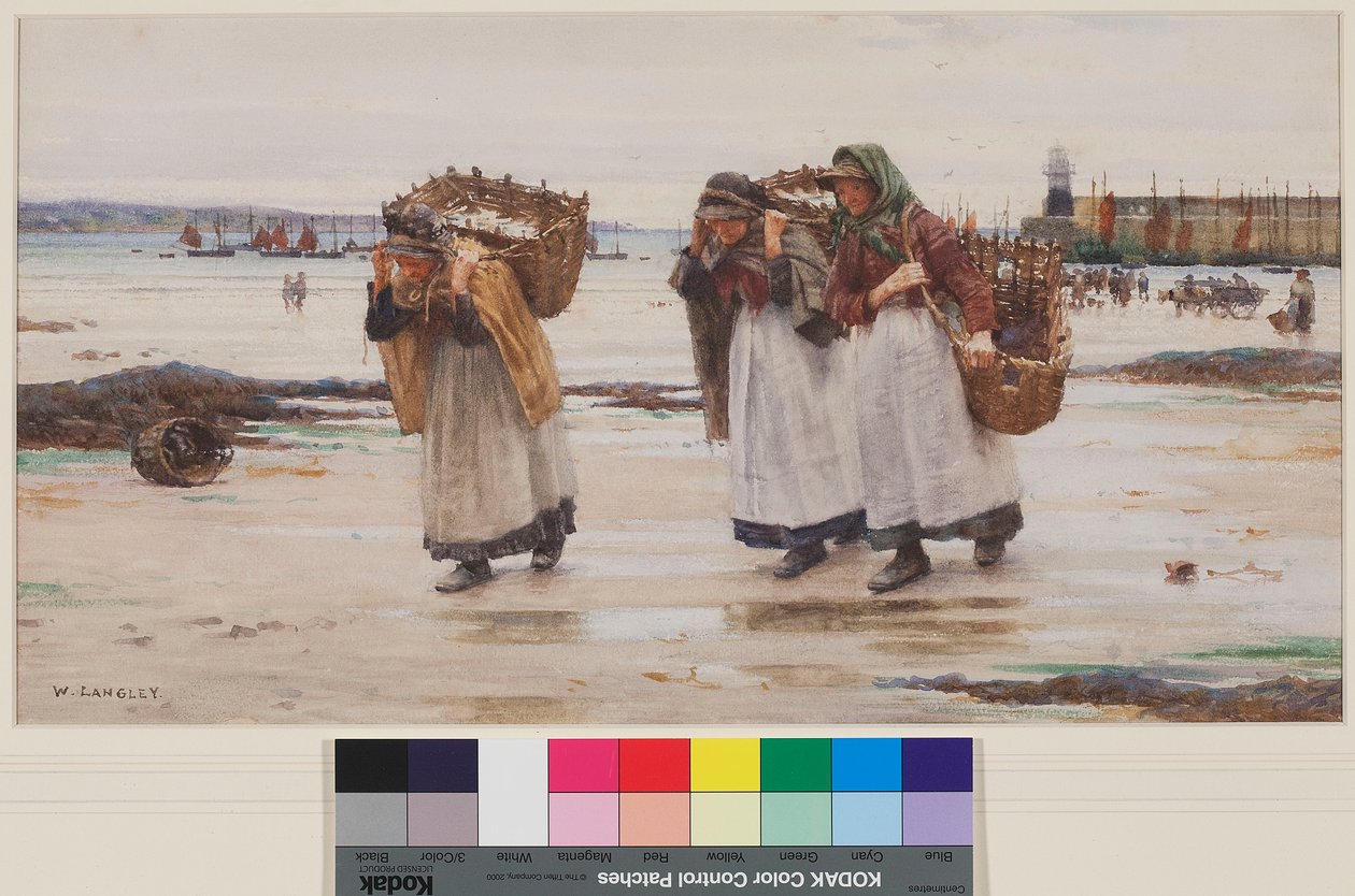 The Breadwinners，c.1896（wc on paper） 作者 沃尔特·兰利