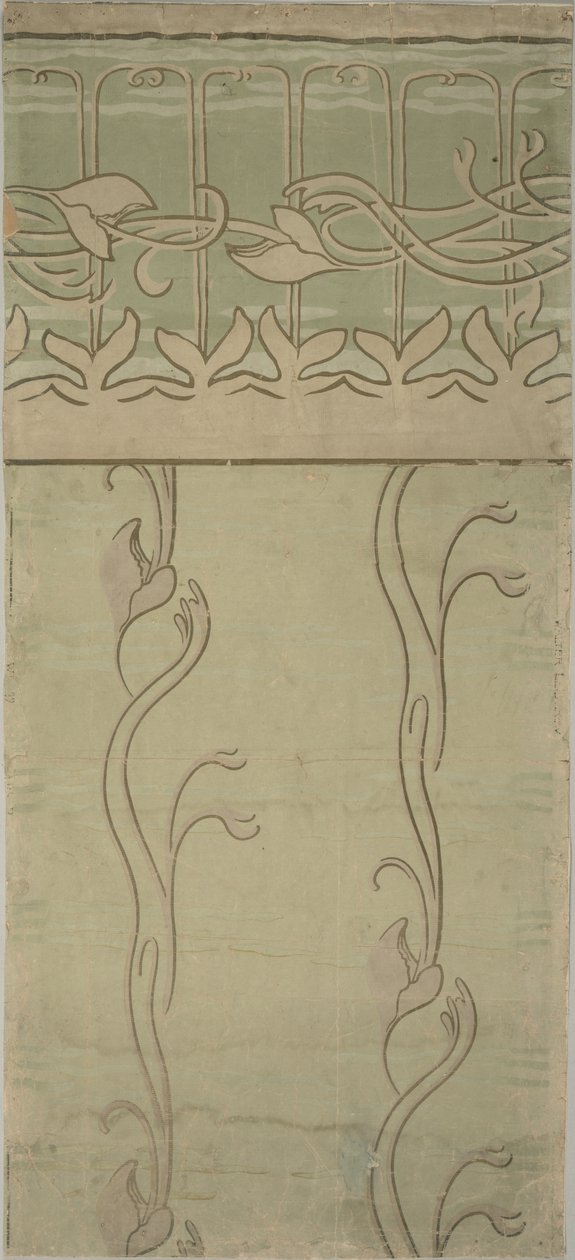 壁纸设计与完成边框，1899年 作者 沃尔特·莱斯特科夫