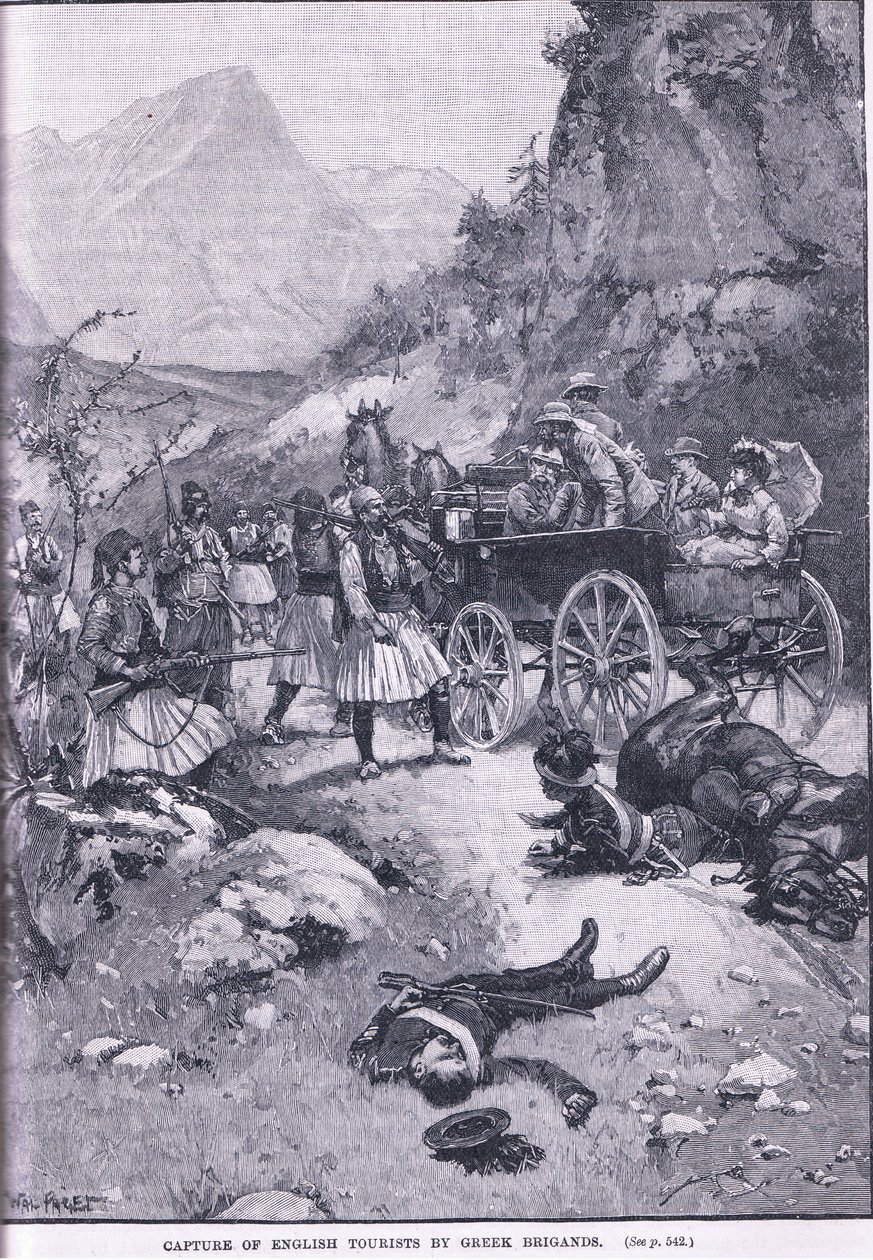 公元1870年希腊强盗捕获英国游客 作者 沃尔特·佩吉特