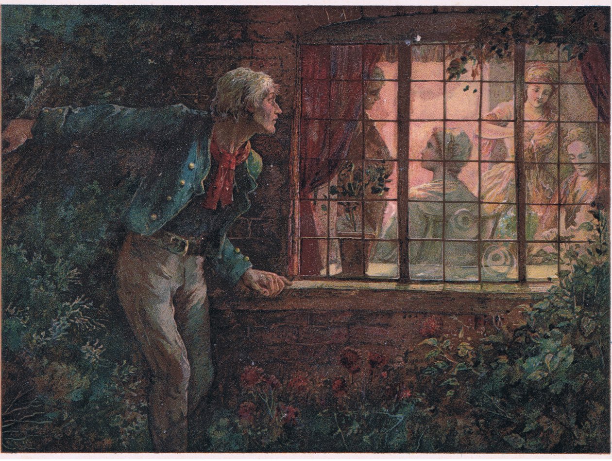 Enoch Arden的回归，来自Tennyson Pictures的插图，由EP Dutton＆Co出版，c.1900 作者 沃尔特·佩吉特