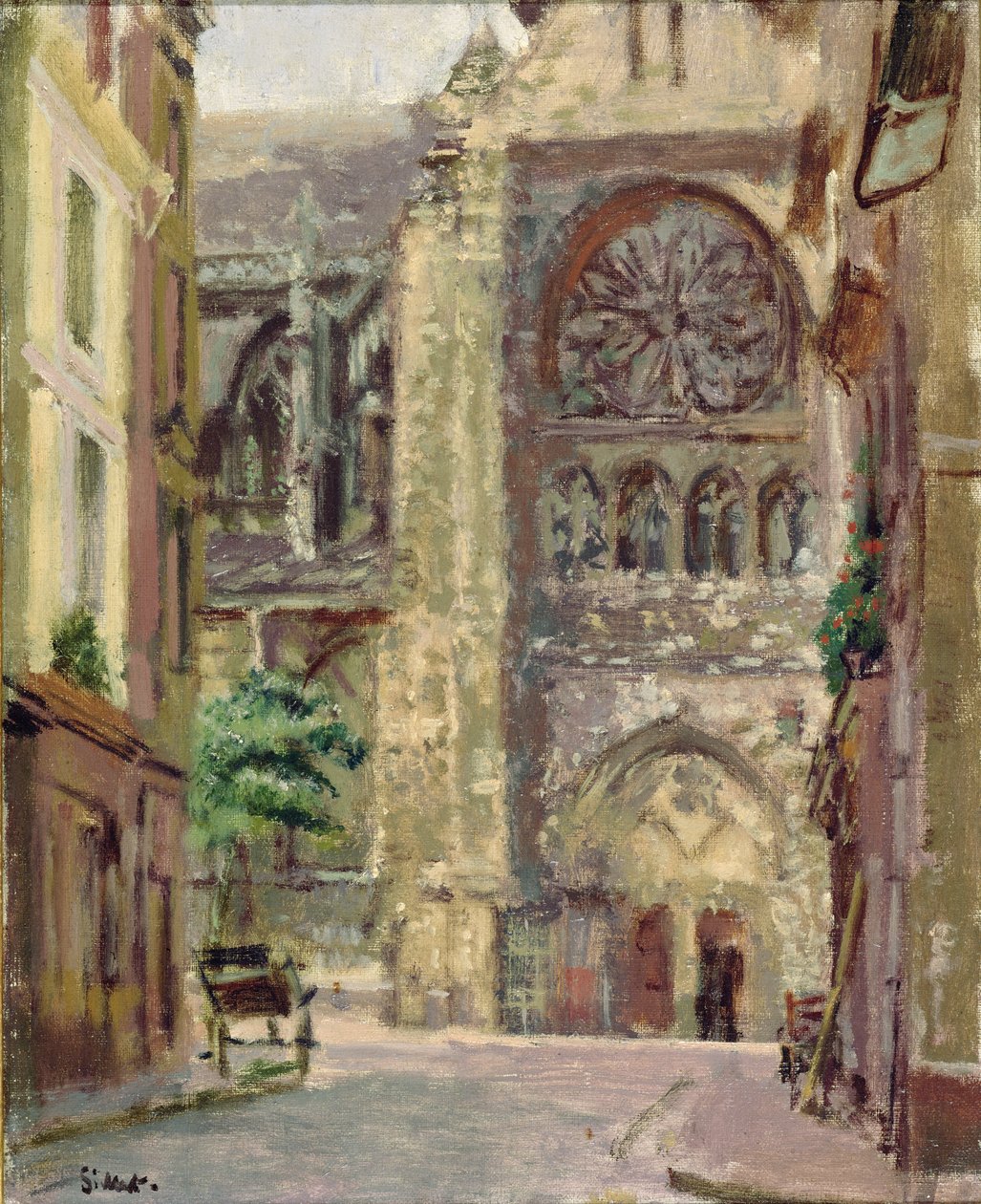 Rue Pecquet，Dieppe，c.1907 作者 沃尔特·理查德·西克特