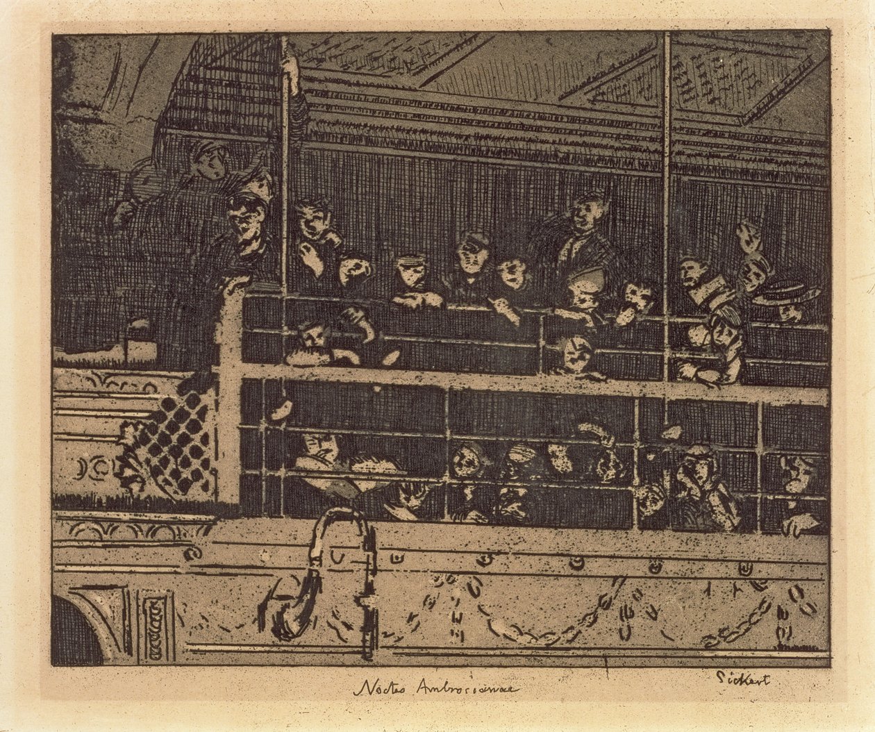 Noctes Ambrosianae（Ambrosian Nights）1906年（蚀刻和aquatint） 作者 沃尔特·理查德·西克特