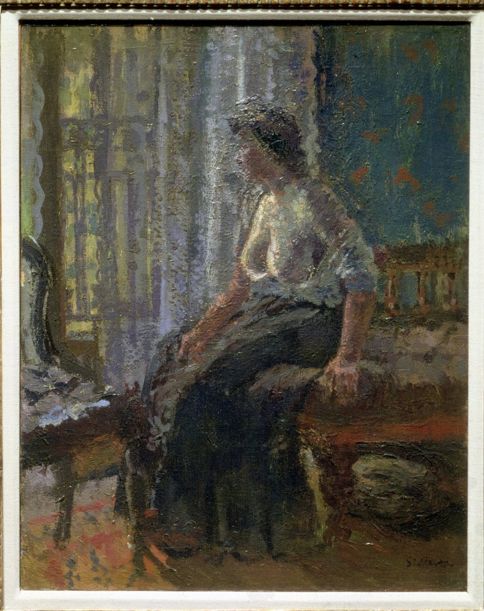 坐着的女人，格兰比街，c.1909 作者 沃尔特·理查德·西克特