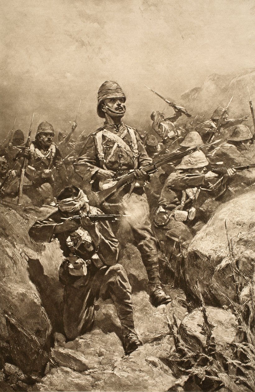 德兰士瓦战争，1899-1901，来自1901年的“伦敦新闻画报” 作者 托马斯·沃尔特·威尔逊