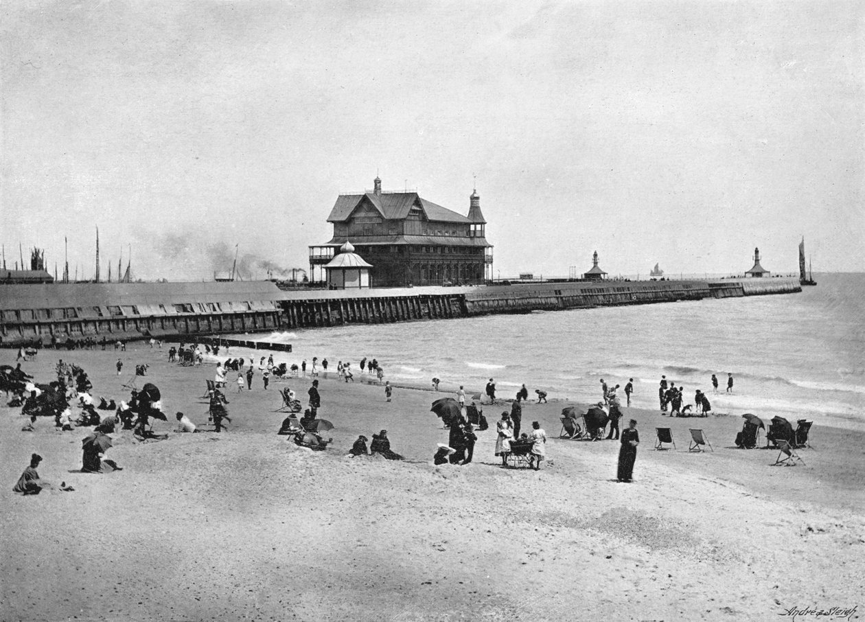 码头，Lowestoft，c1896 作者 沃尔特·布顿