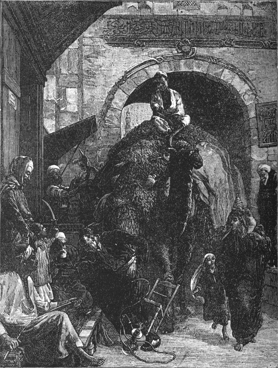 开罗的狭窄道路，c1882 作者 沃尔特·查尔斯·霍斯利