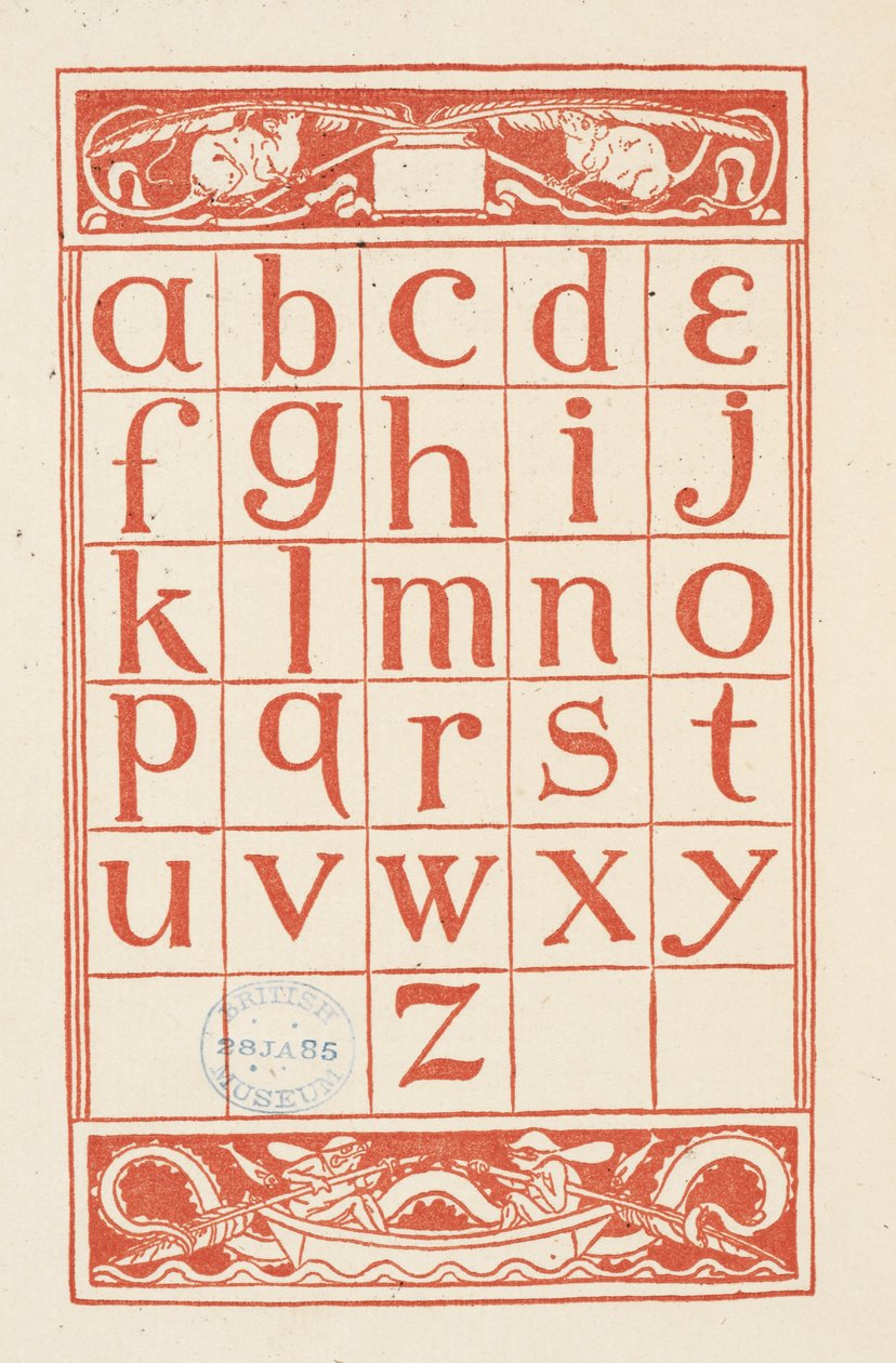 “金色底漆”的字母表。 作者 沃尔特克兰