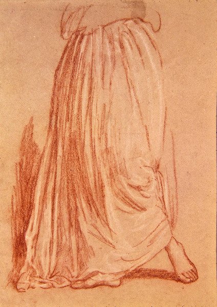 人物研究（3张画）（纸上粉笔画） 作者 沃尔特克兰