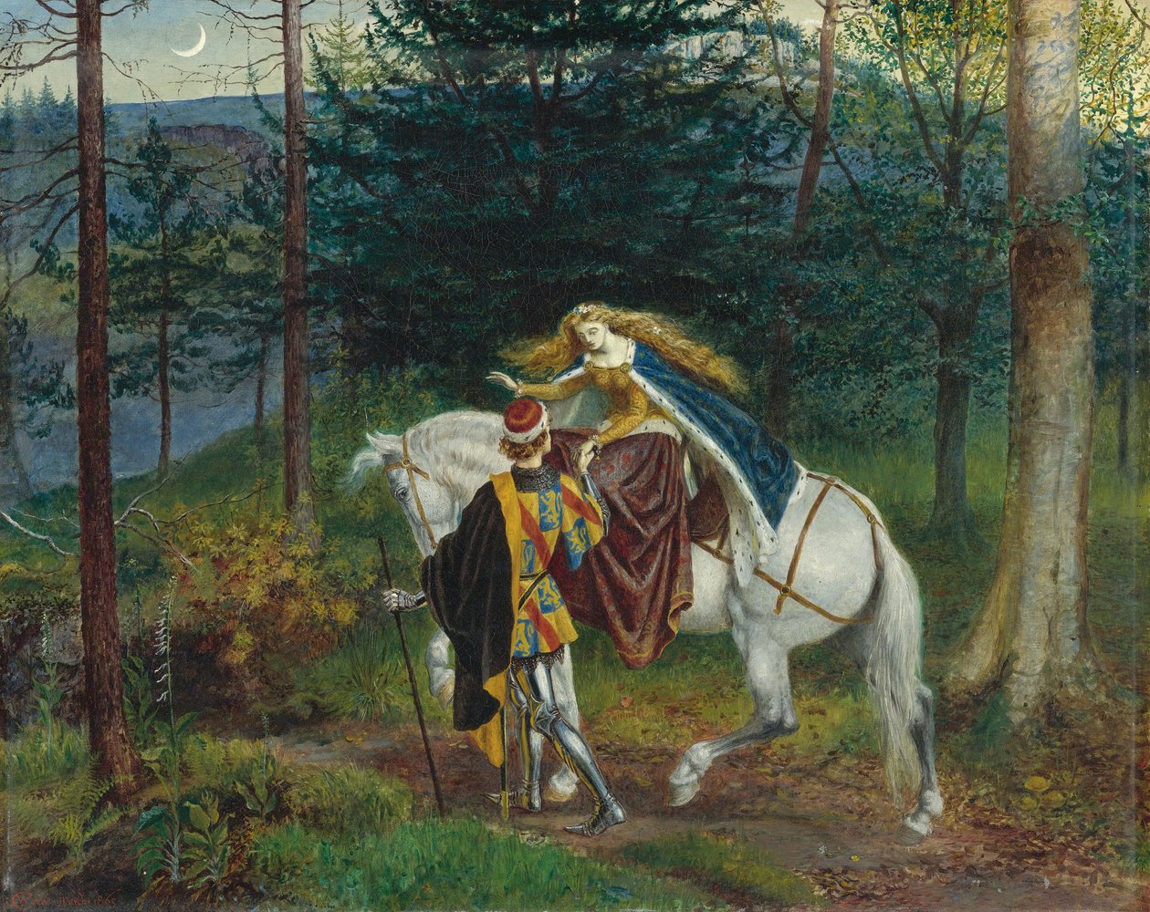 约翰·济慈（John Keats）的《 La Belle Dame sans Merci》插图，1865年 作者 沃尔特克兰