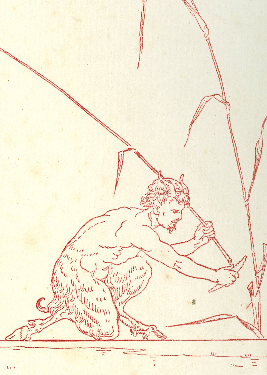 “Pan-Pipes”的内封面设计，“新诗经”，“新安排”和“Theo伴奏”。 Marzials，1884年由George Routledge und Sons在伦敦出版 作者 沃尔特克兰
