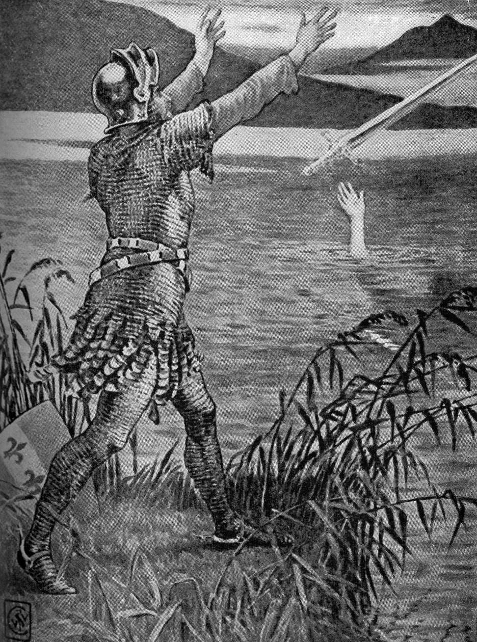 King Arthur- Sir Bedivere throwing Excalibur. 作者 沃尔特克兰