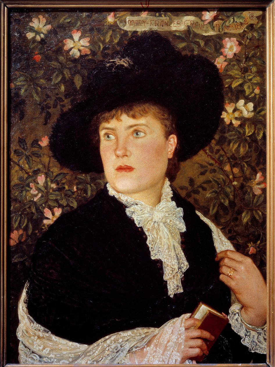 Walter Crane 夫人的肖像 (? -1915) nee Mary Frances 绘画 Walter Crane (1845-1915) 1882 年 0,78x0,56 m 巴黎，奥赛博物馆 作者 沃尔特克兰
