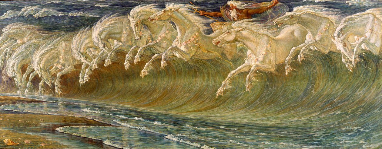 海王星的马，1892年 作者 沃尔特克兰