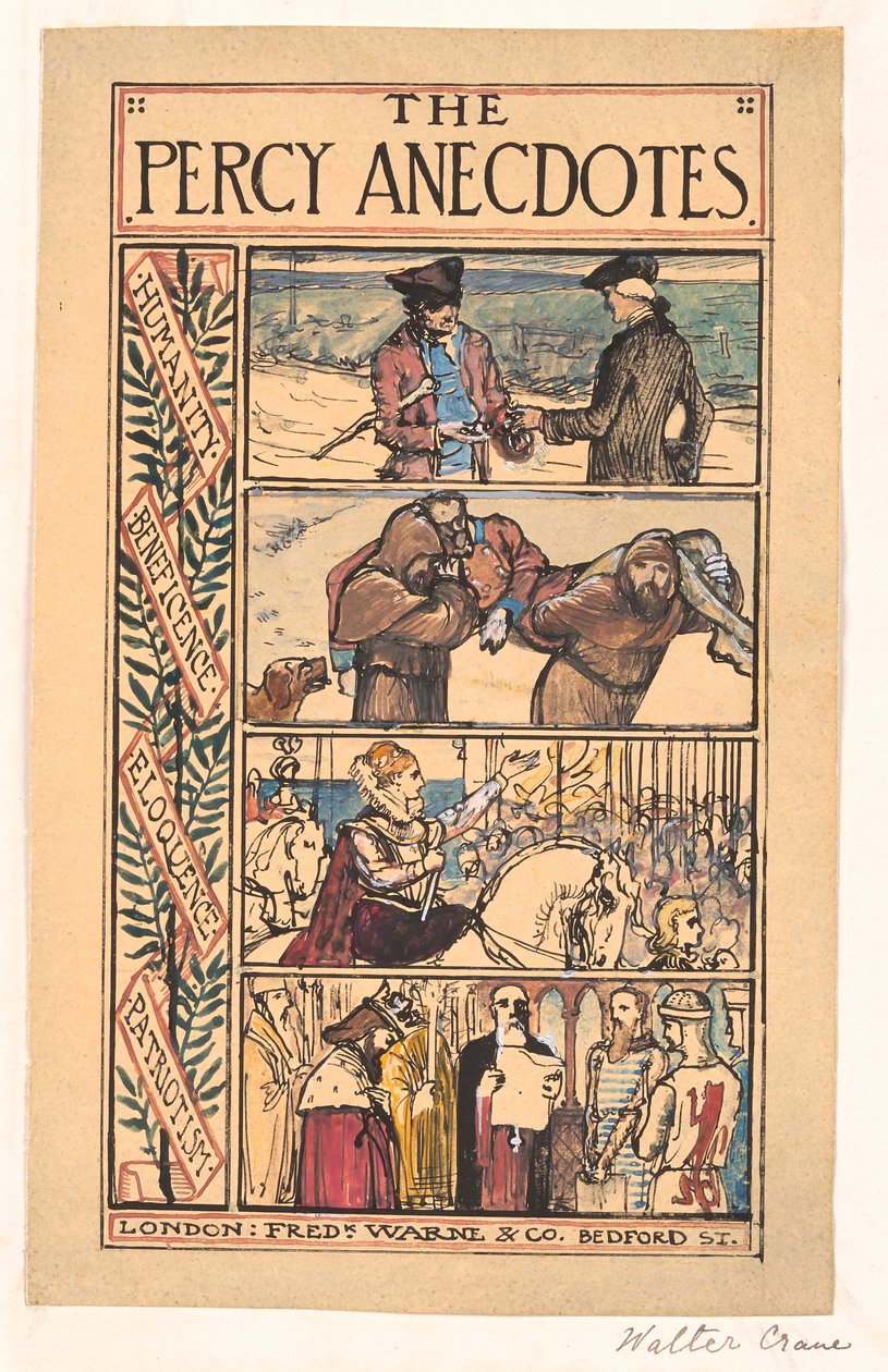 珀西轶事》（纸本水彩和水墨画） 作者 沃尔特克兰
