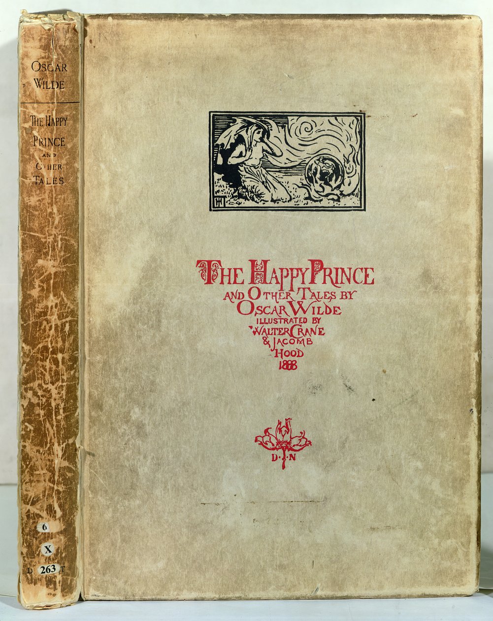 1888年奥斯卡王尔德的快乐王子和其他故事的标题页 作者 沃尔特克兰