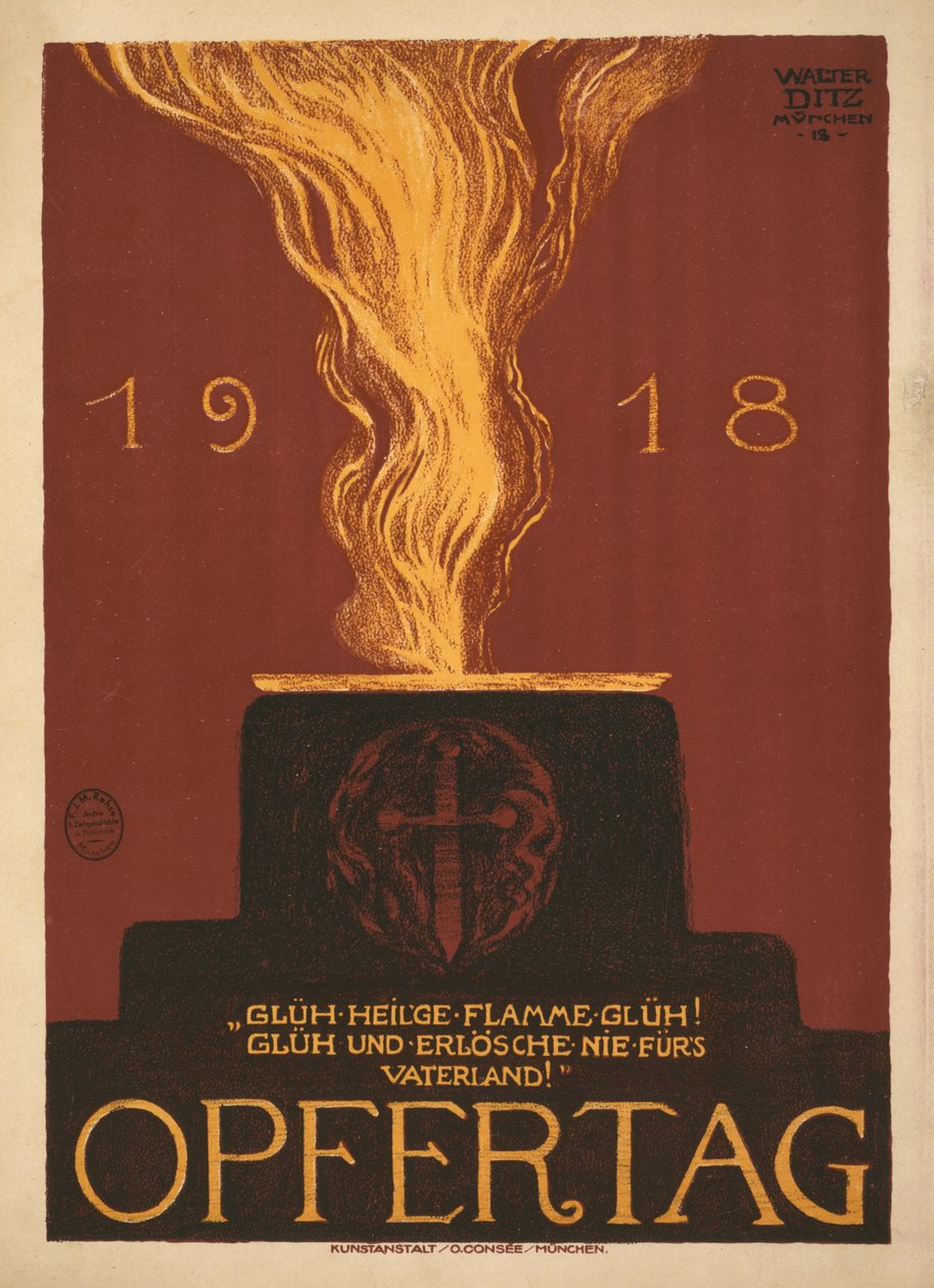 1918年的Opfertag 牺牲日，1918年。 作者 沃尔特·迪茨