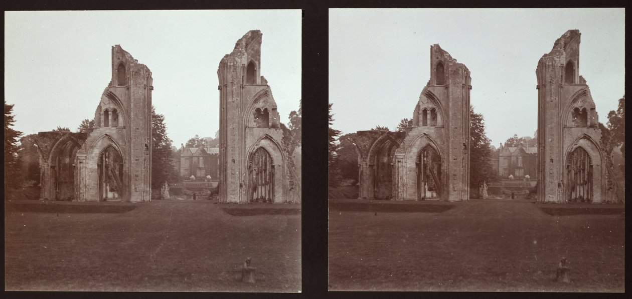 Glastonbury Abbey, Glastonbury, Mendip, Somerset, 1913年。 作者 沃尔特·爱德华·泽赫特迈尔